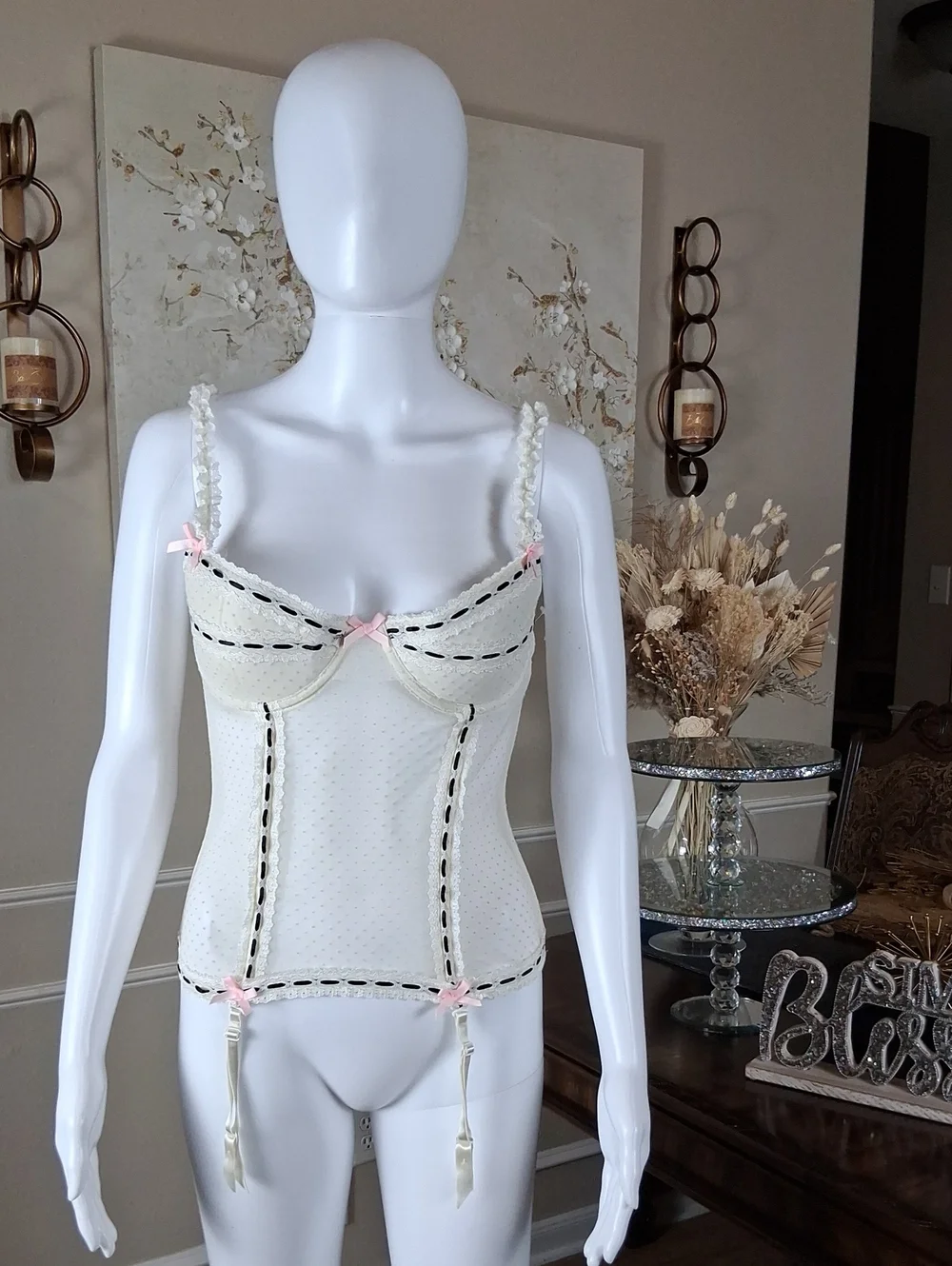 Victoria's Secret Sexy Little Things Garter Bustier Corset Top Sexy Lingerie 36C